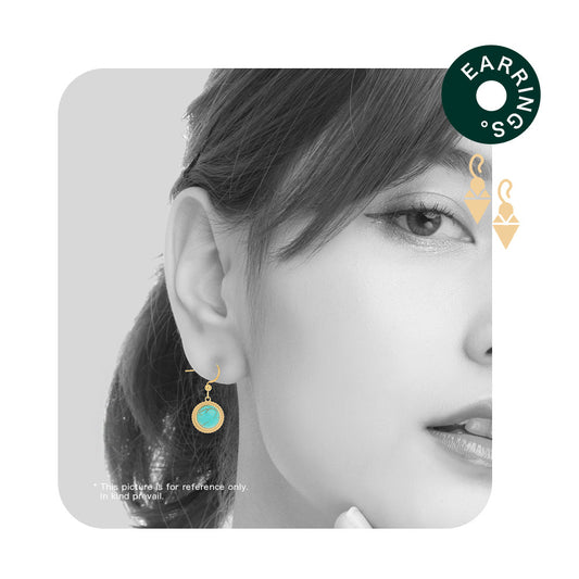 Fashion Geometric Stainless Steel Earrings Plating Turquoise Stainless Steel Earrings