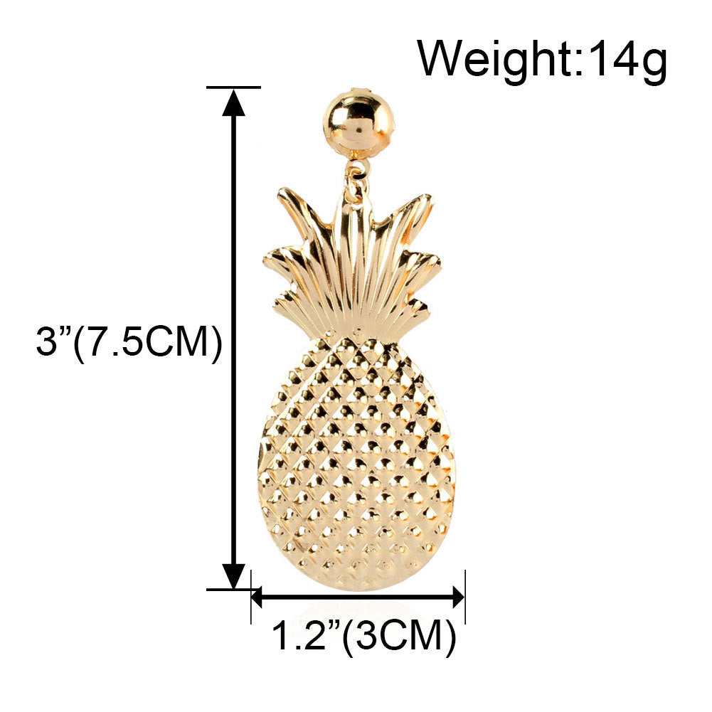 Creative Cute Style Alloy Pineapple Earrings