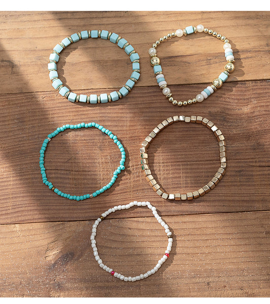 Modern Style Geometric Seed Bead Handmade Women's Bracelets