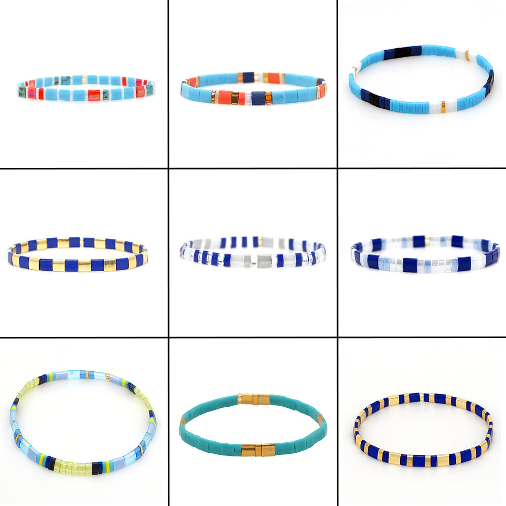 Fashion Tila Bead Woven Multi-layered Bracelet