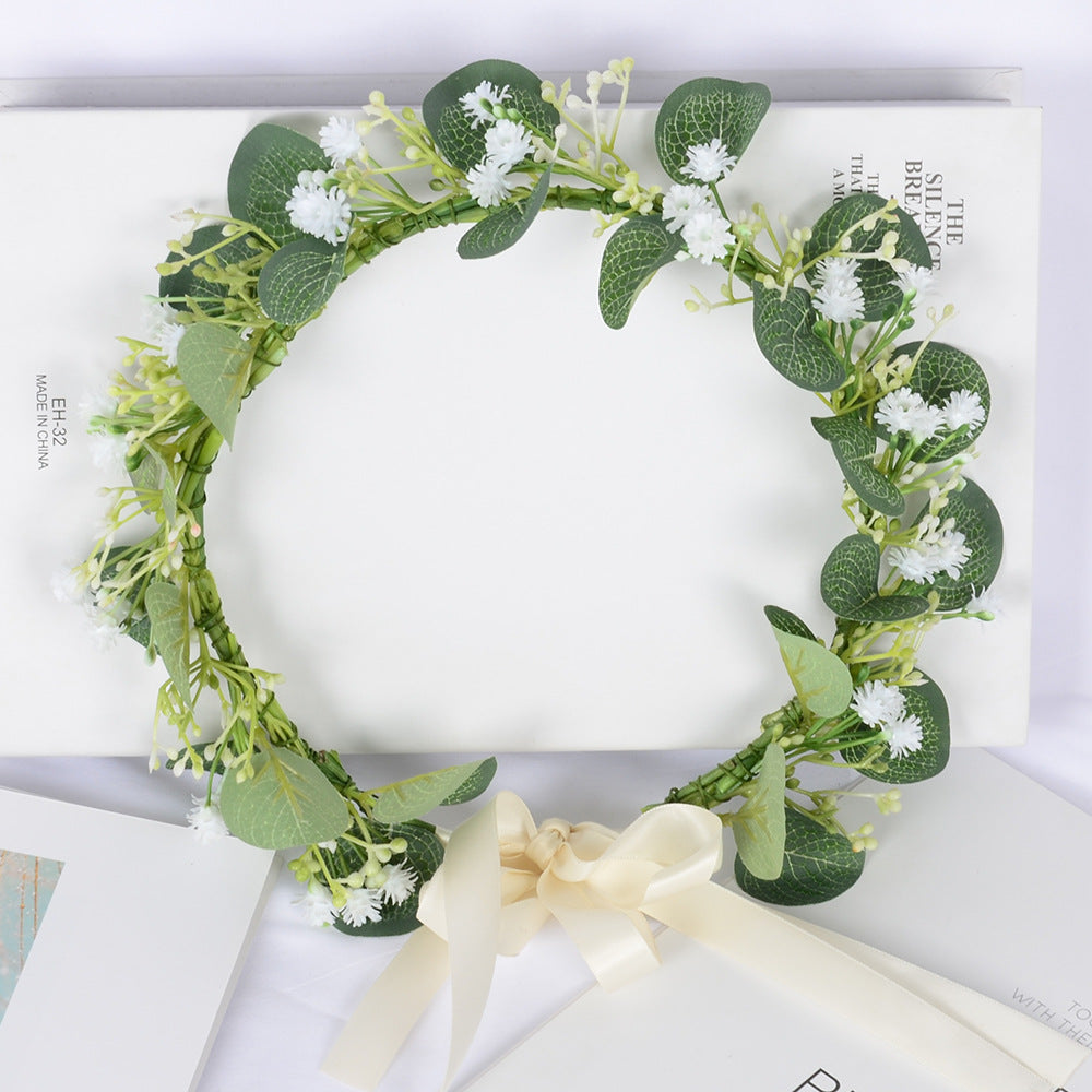 Fashion Garland Simulation Gypsophila Eucalyptus Headband Headdress