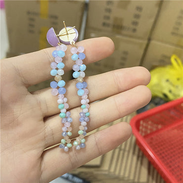 Ig Style Geometric Artificial Crystal Alloy Beaded Women's Drop Earrings