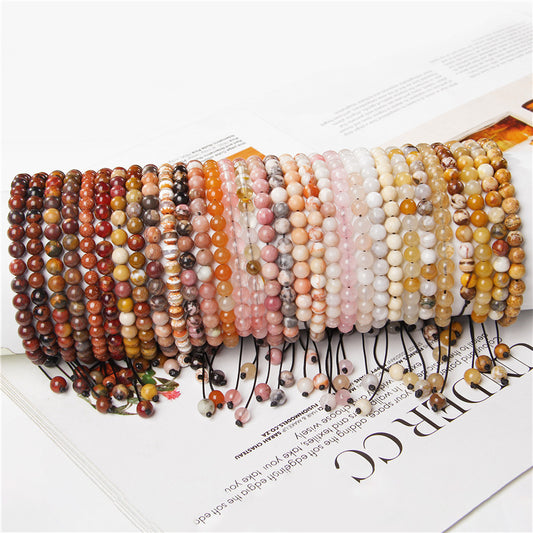 Fashion Solid Color Natural Stone Beaded Bracelets