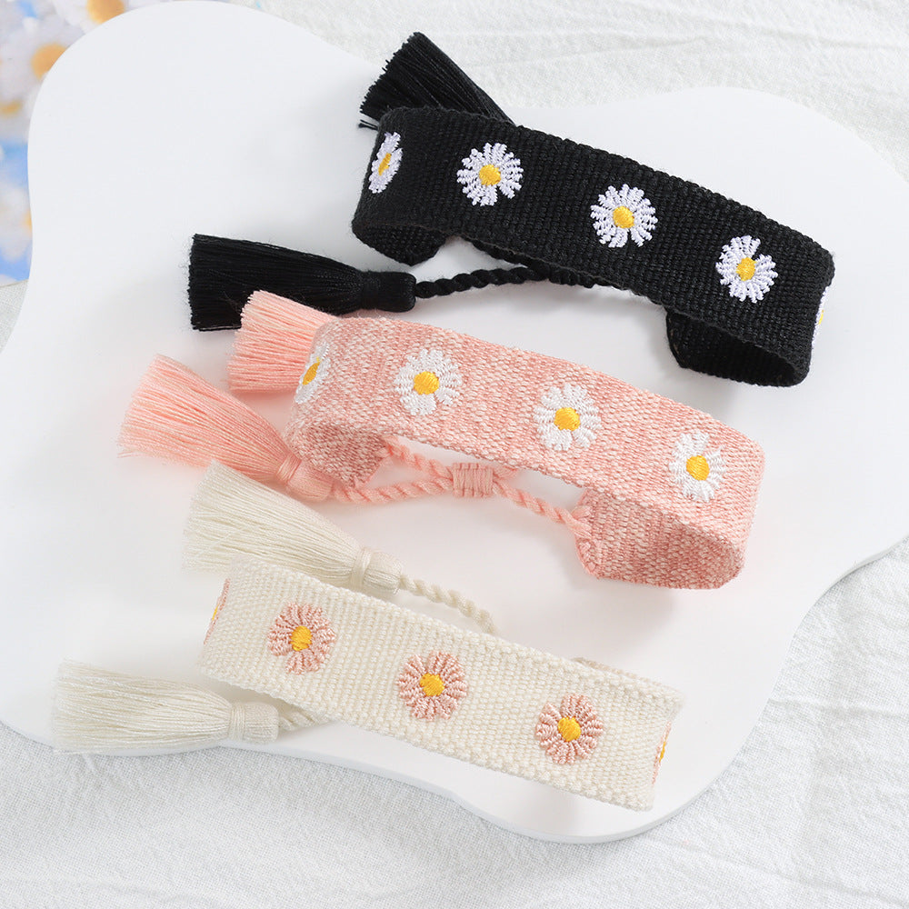 Simple Style Classic Style Flower Polyester Knitting Women's Bracelets