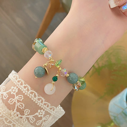 1 Piece Sweet Color Block Jade Beaded Bracelets