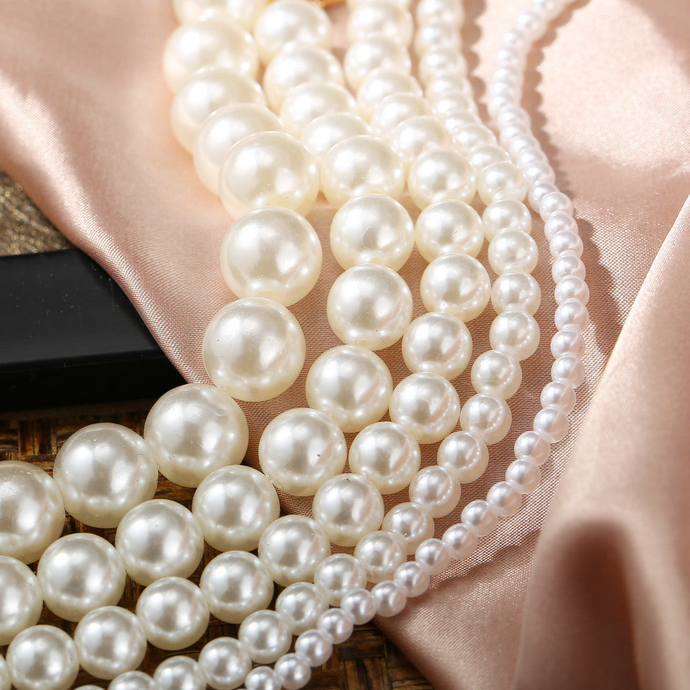 Elegant Geometric Artificial Pearl Beaded Women's Necklace