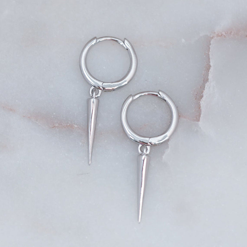Retro Conical Copper Earrings Personality Creative Rivets Fashion Earrings Ear Jewelry