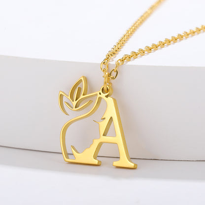 Stainless Steel Copper Simple Style Human Face Letter Plating Pendant Necklace