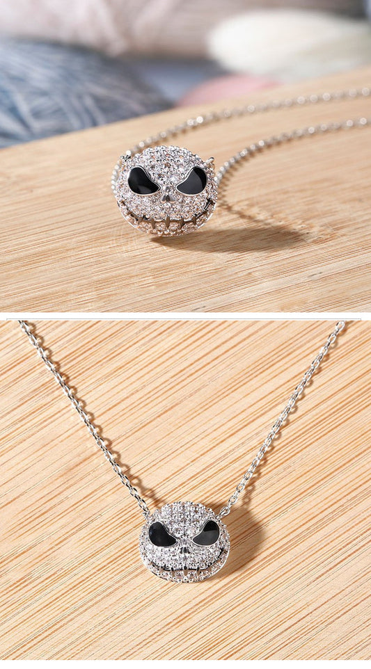 Fashion Skull Alloy Rhinestones Women's Earrings Necklace