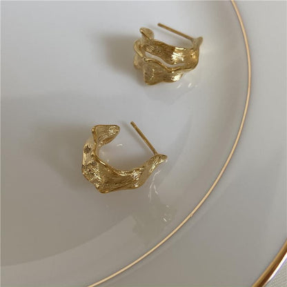 1 Pair Fashion Water Droplets Metal Plating Women's Ear Studs