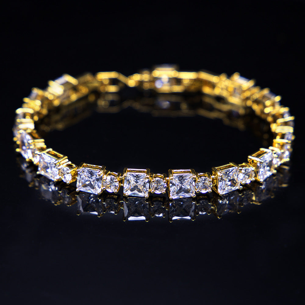 1 Piece Fashion Water Droplets Copper Inlay Zircon Bracelets