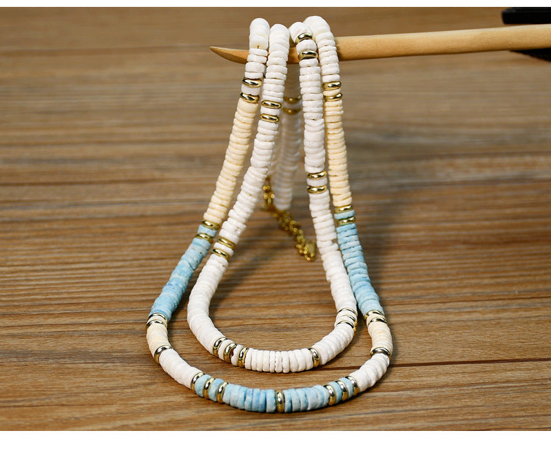 Beach Geometric Shell Beaded Women's Necklace