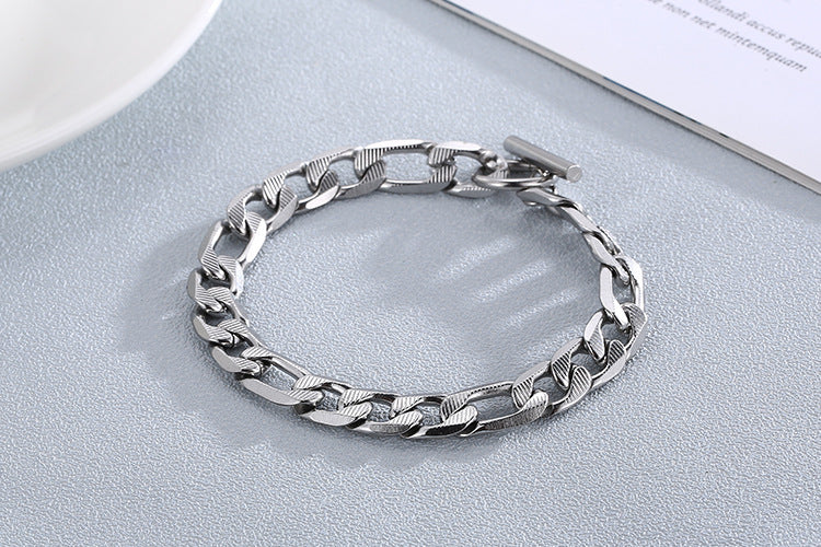 European And American Stainless Steel Jewelry Simple Trendy Ot Buckle Stainless Steel Bracelet Wholesale