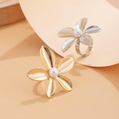 IG Style Geometric Flower Alloy Wholesale Rings