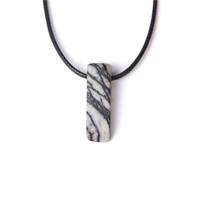 Simple Style Marble Pu Leather Unisex Pendant Necklace 1 Piece