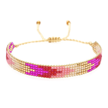 Fashion Color Block Glass Beaded Bracelets