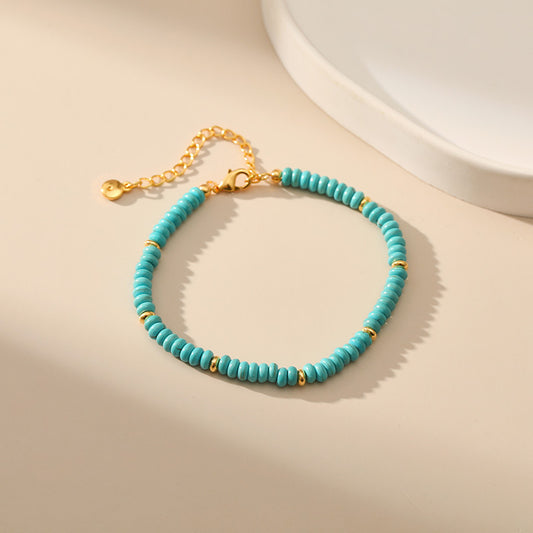 Bohemian Geometric Turquoise Copper Bracelets