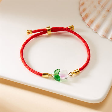 Simple Style Flower Resin Polyester Braid Women's Bracelets