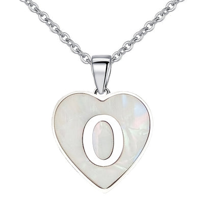 Wholesale Cute Sweet Letter Titanium Steel Plating Inlay Shell Pendant Necklace