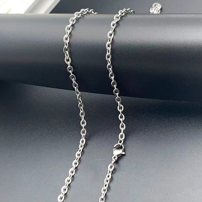 Fashion Geometric Titanium Steel Chain Necklace