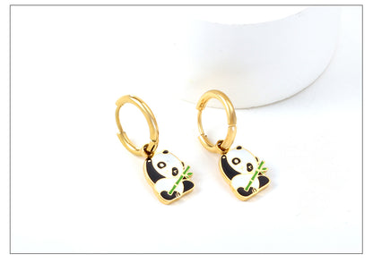 Fashion Animal Stainless Steel Plating Dangling Earrings 1 Pair