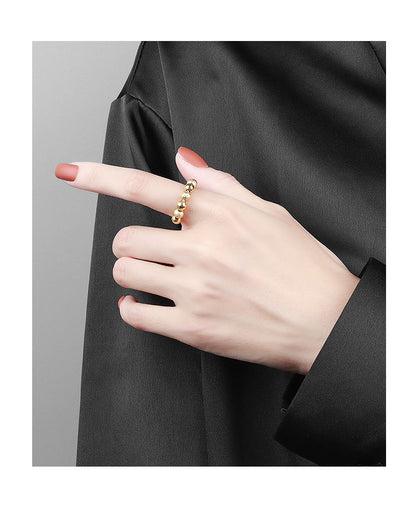 Wholesale Simple Style Geometric Copper Plating Open Rings Anxiety Ring