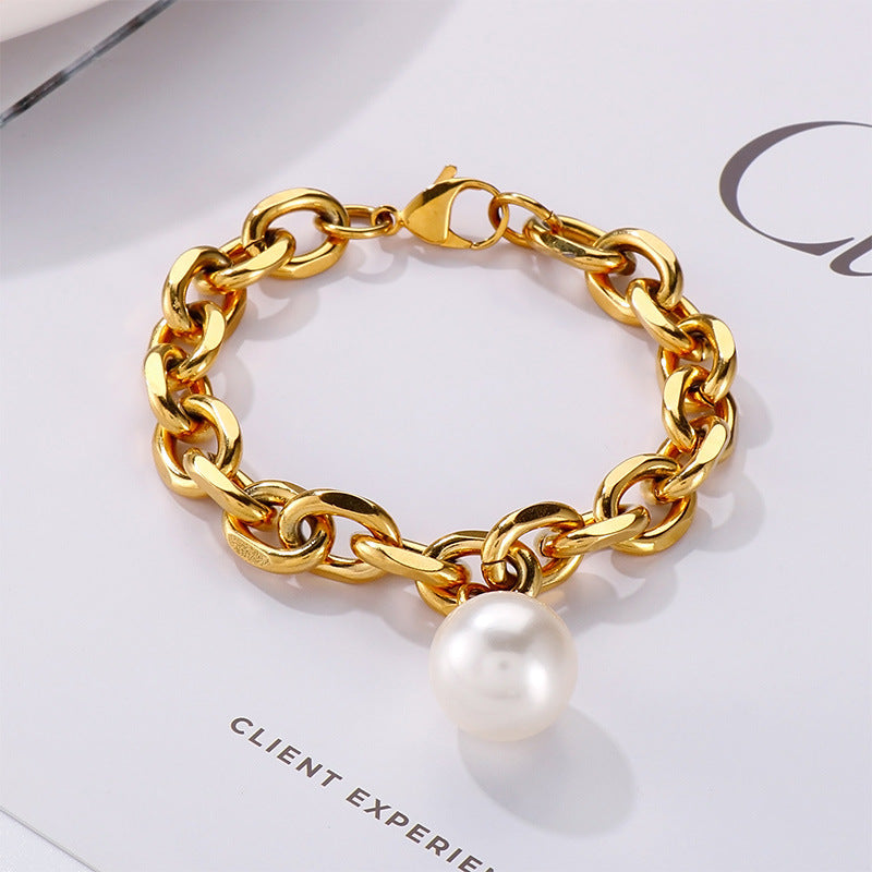 Fashion Stainless Steel Accessories Beads Women's Summer Bracelet