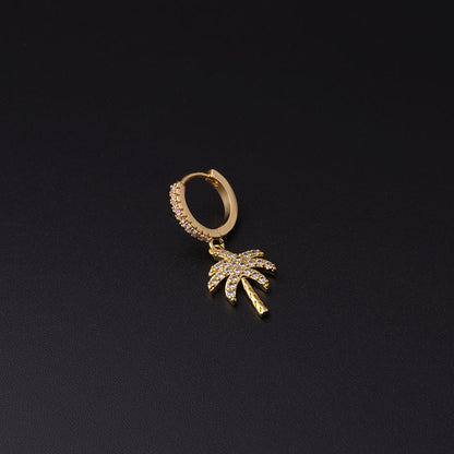 Fashion Animal Copper Artificial Gemstones Earrings