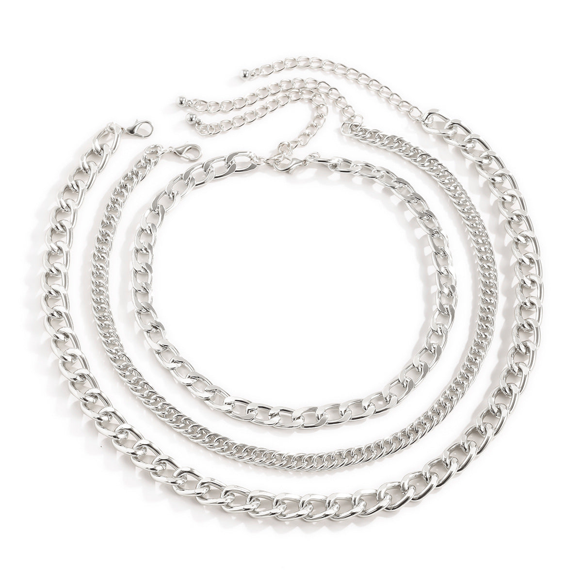 Simple Geometric Multi-layer Chain Tassel Necklace