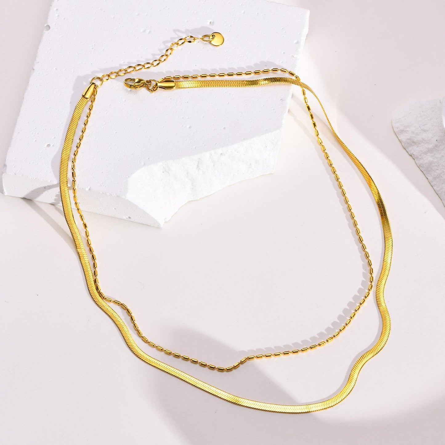 Streetwear Solid Color Stainless Steel Plating Bracelets Necklace