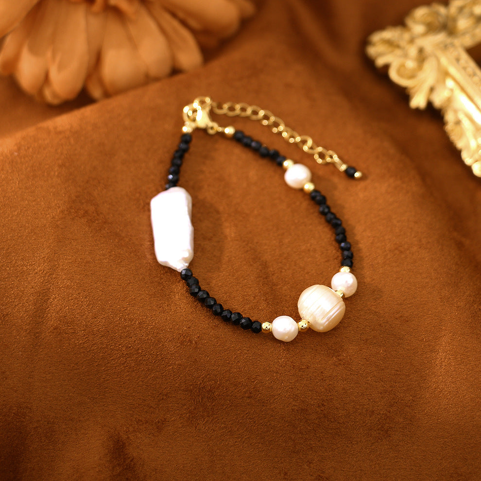 Simple Style Classic Style U Shape Freshwater Pearl Copper Beaded Women's Bracelets Necklace