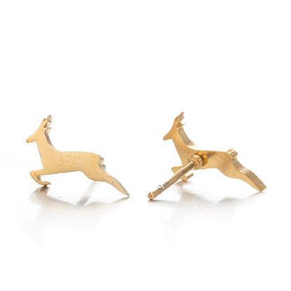 Simple Style Animal Stainless Steel Hollow Out Ear Studs 1 Pair