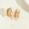 AliExpress's explosive copper-plated 14K real gold leaves, personality style trend earrings, ins style temperament, Internet celebrity same earrings