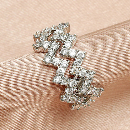 Wholesale Jewelry Diamond Wave Line Copper Ear Clip Gooddiy