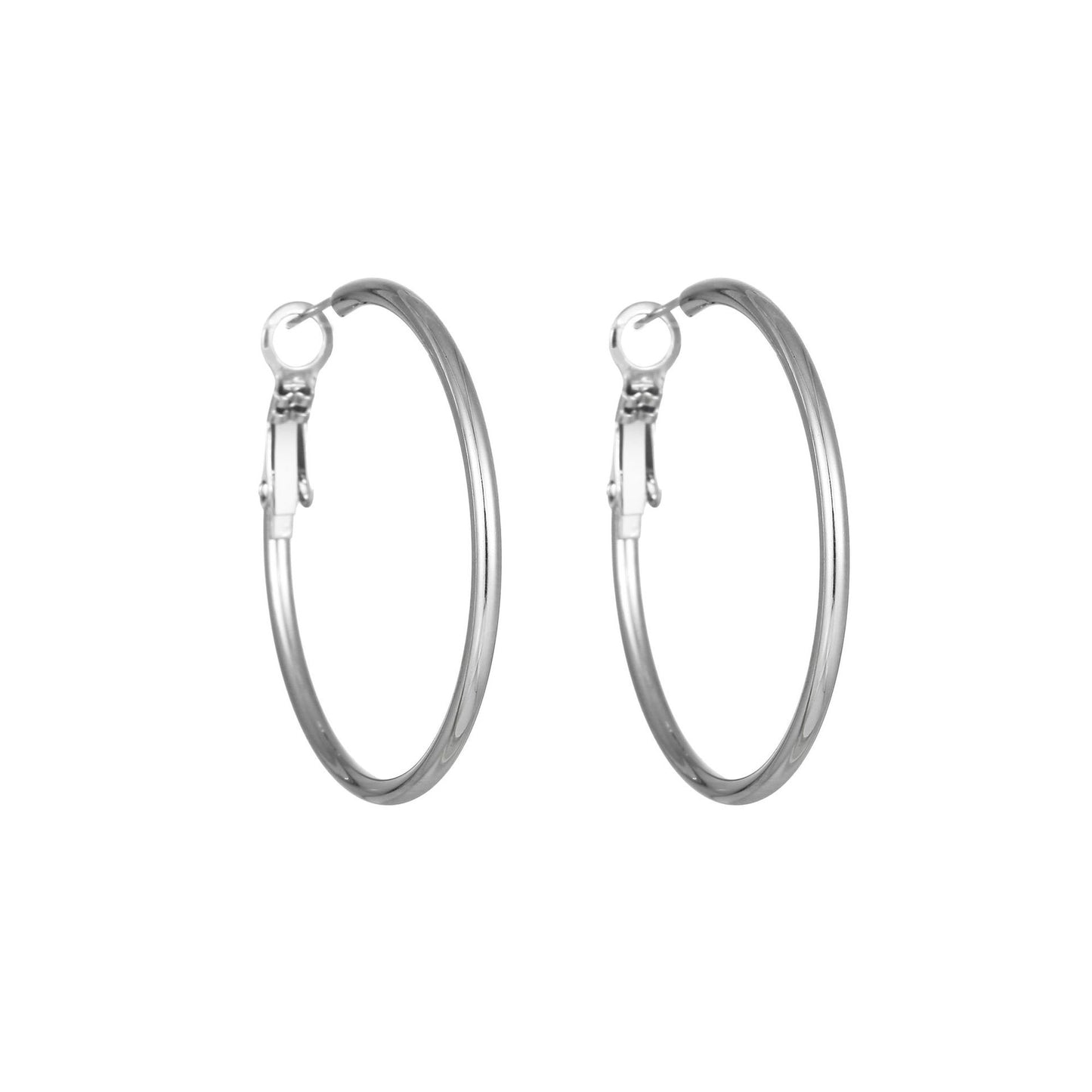 1 Pair Simple Style Geometric Plating Titanium Steel Earrings