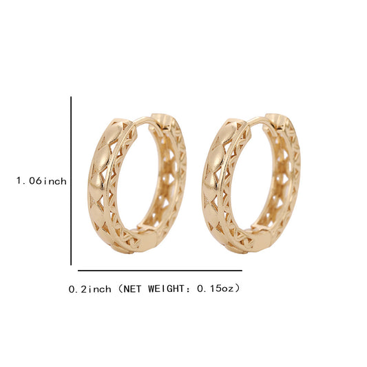 Simple Style Geometric Metal Gold Plated Women's Earrings 1 Pair