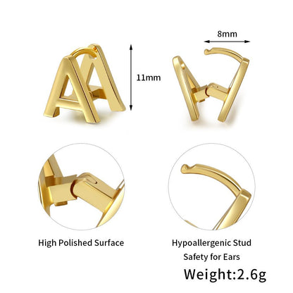 Wholesale Jewelry English Alphabet Copper Fashion Earrings Gooddiy