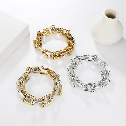 Wholesale Jewelry Fashion U-shaped Stitching Chain Bracelet Gooddiy