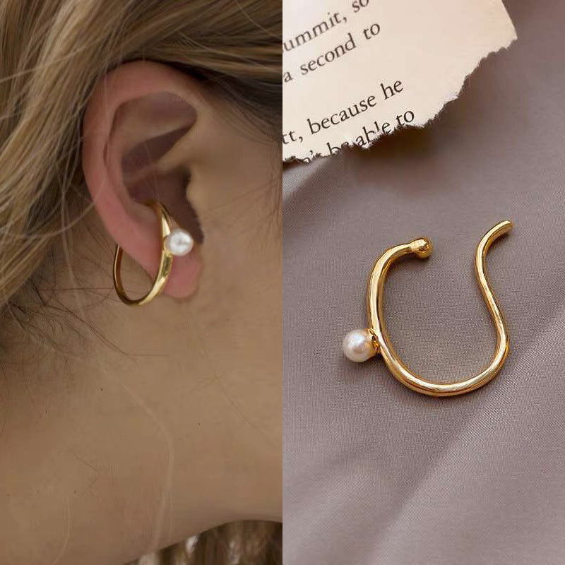 Fashion U Shape Copper Plating Zircon Women's Ear Studs 1 Piece