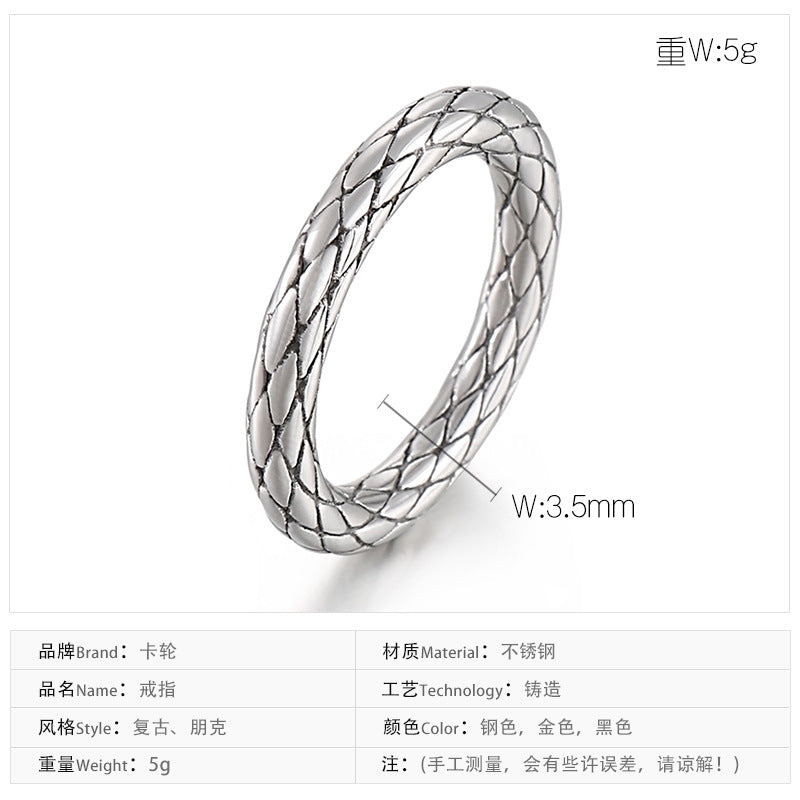 New Design Fashion Popular Ring Stainless Steel Lattice Ring