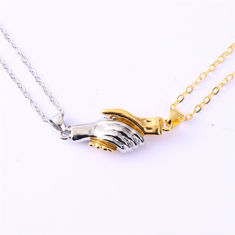 Simple Style Hand Alloy Plating Unisex Pendant Necklace