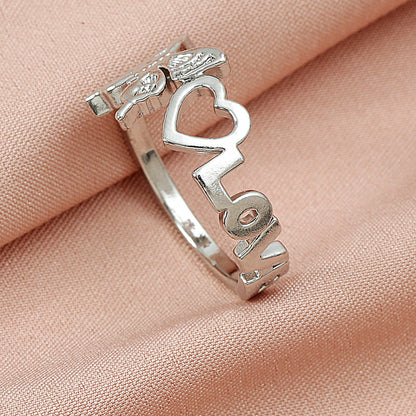 Fashion Hollow Butterfly Heart Ring