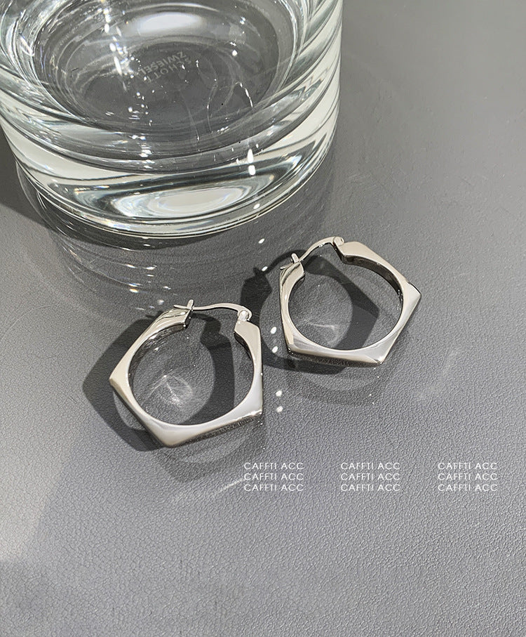 1 Pair Fashion Rhombus Metal Plating Women's Earrings