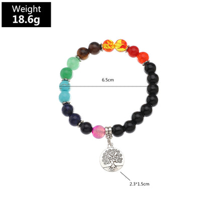 Fashion Colorful Bead Tree Of Life Alloy Bracelet Wholesale