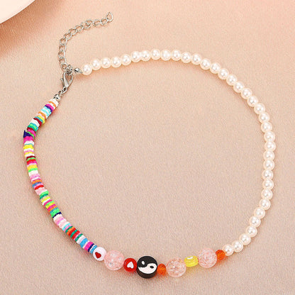 Wholesale Jewelry Ethnic Style Color Beaded Pearl Splicing Necklace Gooddiy