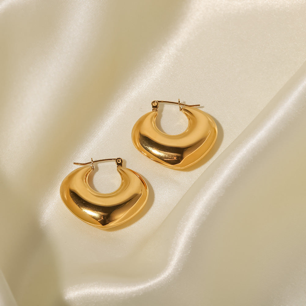 Simple Style Geometric Gold Plated Stainless Steel Gold Plated Earrings