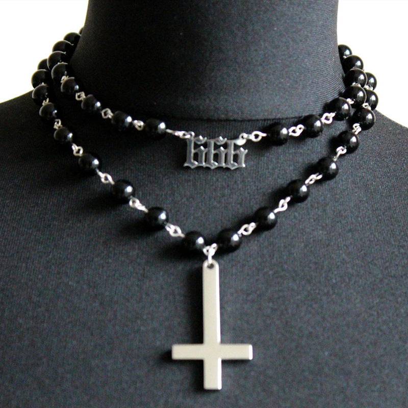 Gothic Cross Alloy Plating Unisex Necklace