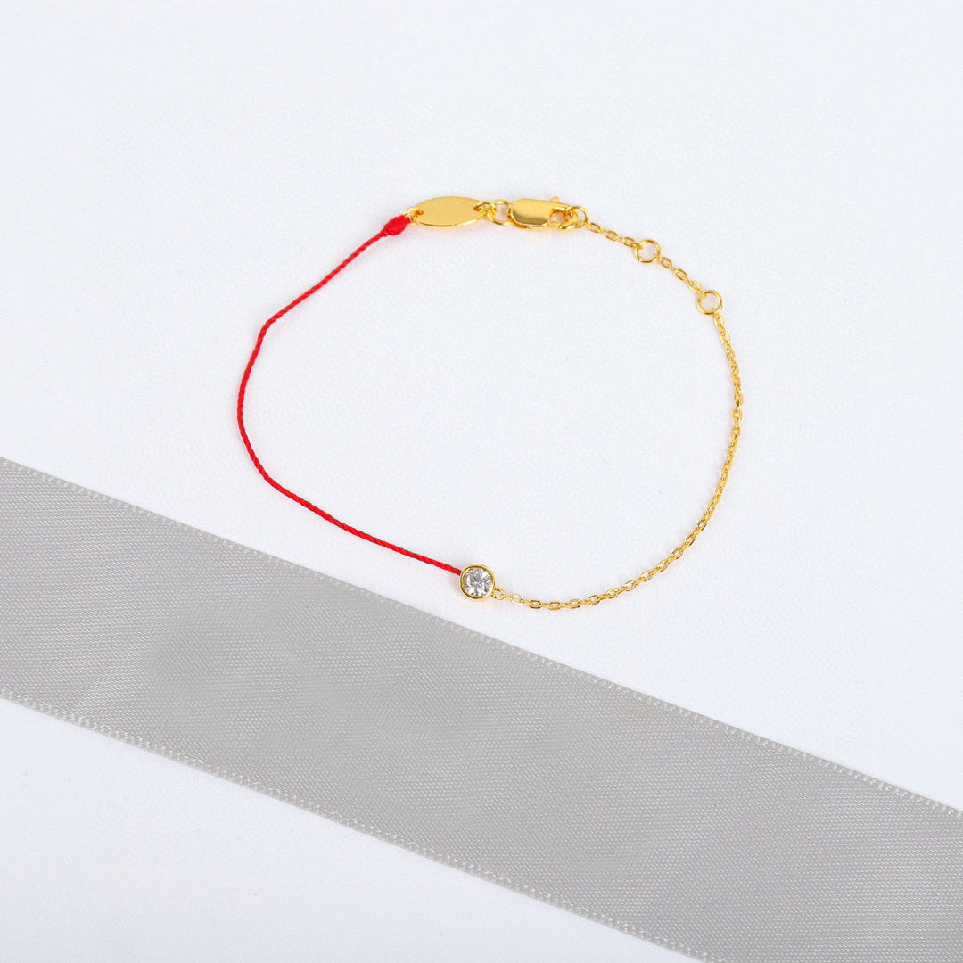 Simple Style Round Rope Metal Plating Inlay Rhinestones Women's Bracelets