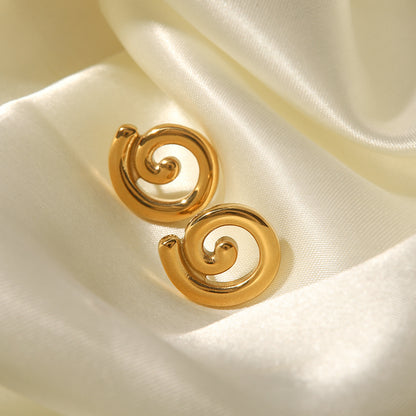 1 Pair Fashion Geometric Gold Plated Stainless Steel Gold Plated Ear Studs