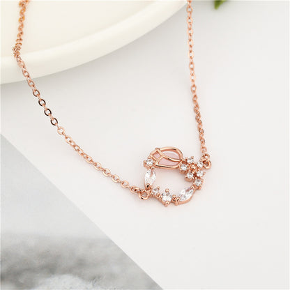 Copper Vintage Style Flower Plating Bracelets